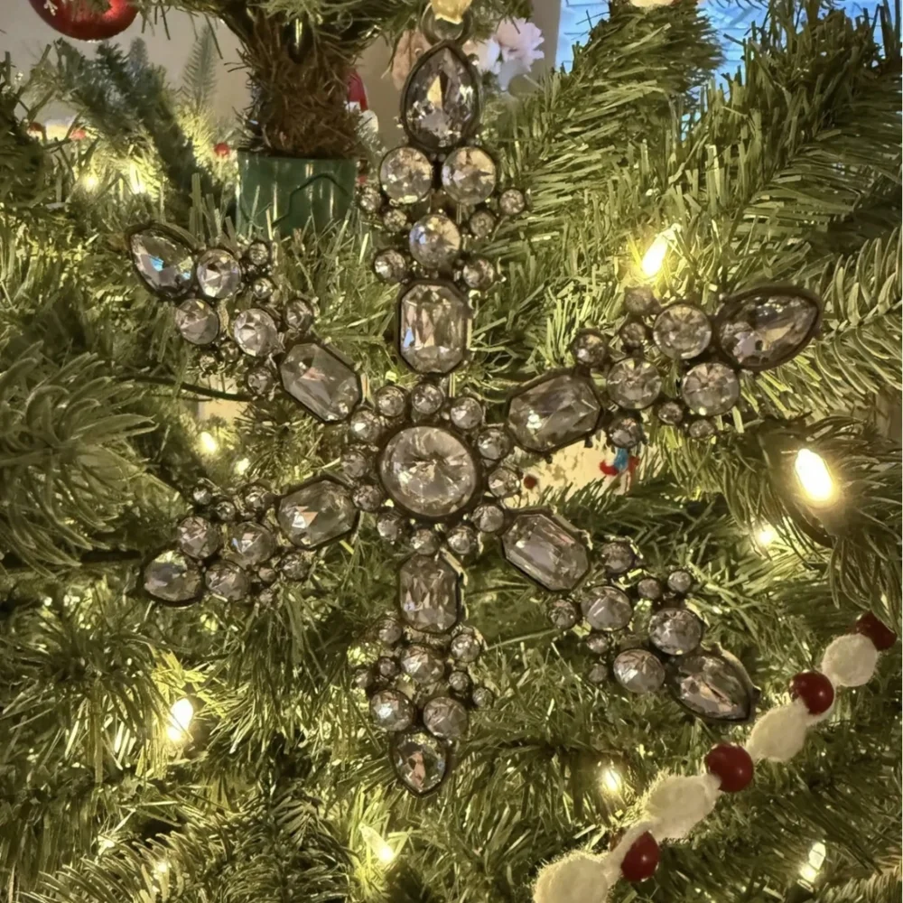 Pottery Barn Jeweled Crystal Snowflake 5